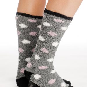 Grey Spot Softie Sock