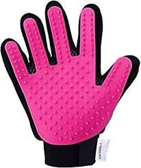 Massaging grooming glove pink