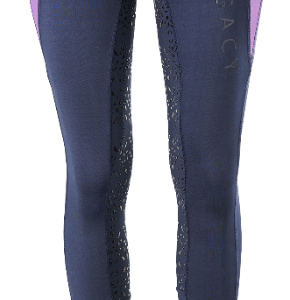 Legacy Kids Riding Tights Navy Purple Front