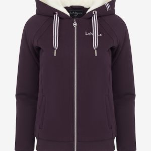 LeMieux Zip through sherpa lined hoodie Fig