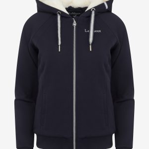 LeMieux Zip through sherpa lined hoodie Navy